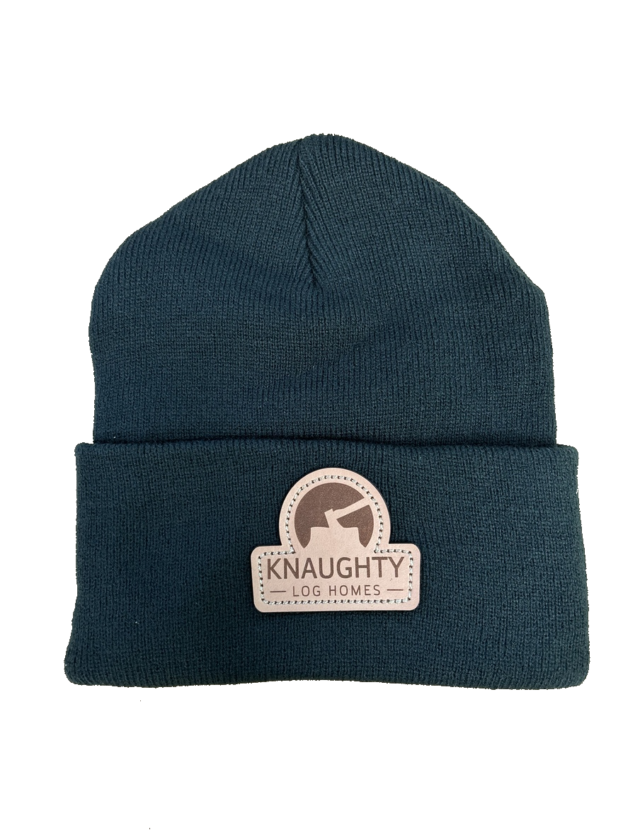 Leather Patch Beanie